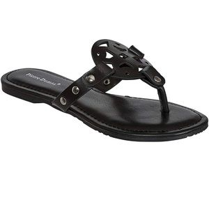 Tory Burch Miller (look alike) Black Flip Flops